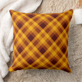 キュートカボンプキンオレンジプレイドビッグ装飾用クッション クッション (ブランケット)