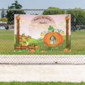 キュートカボンプキンキャリッジガール誕生日秋イベント 横断幕 (インサイチュ)