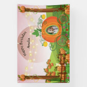 キュートカボンプキンキャリッジガール誕生日秋イベント 横断幕 (縦)