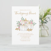 キュートカボンプキンサンクスギビングディナー招待状 招待状 (スタンド正面)