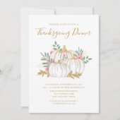 キュートカボンプキンサンクスギビングディナー招待状 招待状 (正面)