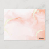 キュートカボンプキンサンフラワーオータム秋の結婚式RSVP ポストカード (裏面)