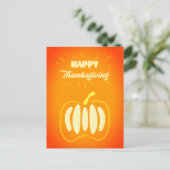 キュートカボンプキンハッピーサンクスギビングタイポグラフィ シーズンポストカード (スタンド正面)