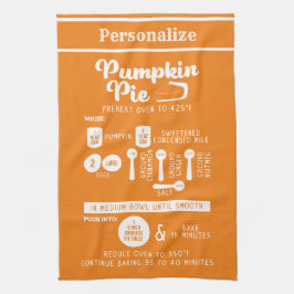 キュートカボンプキンパイレシピベーキング料理オレンジ キッチンタオル