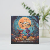 キュートカボンプキンパッチキッズハロウィーン招待状 招待状 (スタンド正面)