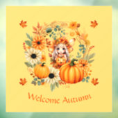 キュートカボンプキンフェアインオータムリース ウィンドウサイン (シート3)