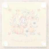 キュートカボンプキンフェアインオータムリース ガラスコースター (裏面)