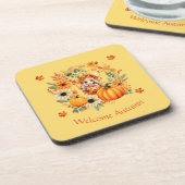 キュートカボンプキンフェアインオータムリース コースター (左側)