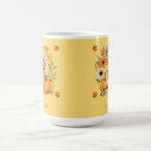 キュートカボンプキンフェアインオータムリース コーヒーマグカップ (中央)