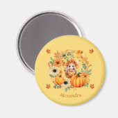 キュートカボンプキンフェアインオータムリース マグネット (正面/裏面)