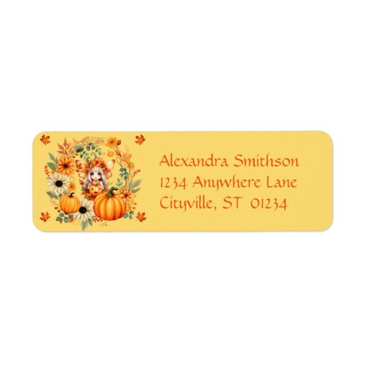 キュートカボンプキンフェアインオータムリース ラベル (正面)