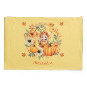 キュートカボンプキンフェアインオータムリース 枕カバー (裏面)