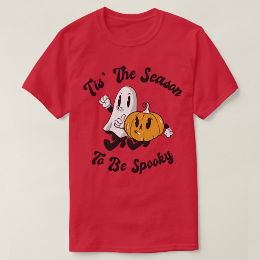 キュートカボ不気味ンプキン幽霊ハロウィンシーズン Tシャツ (デザイン正面)