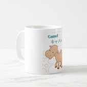 キュートカメルかわいい コーヒーマグカップ (正面左)
