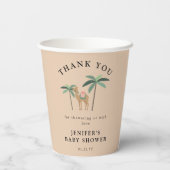 キュートカメルデザートテーマベビーシャワー 紙コップ (裏面)