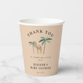 キュートカメルデザートテーマベビーシャワー 紙コップ (正面)