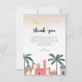 キュートカメルデザートベビーシャワーサンキューカード サンキューカード (正面)