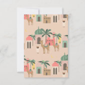 キュートカメルデザートベビーシャワーサンキューカード サンキューカード (裏面)