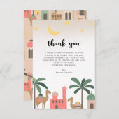 キュートカメルデザートベビーシャワーサンキューカード サンキューカード (正面/裏面)