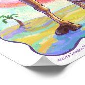 キュートカメルパーソナライズされたパーティーセンター ポスター (角)