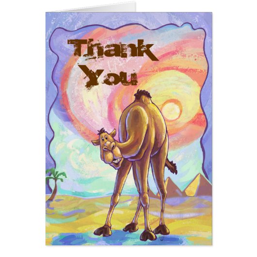 キュートカメルパーティーサンキューカード (正面)