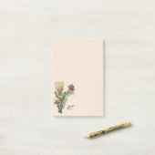 キュートカメレオンインピンクフローラブーケパーソナライズされた ポストイット (デスク上)