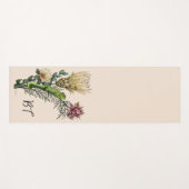 キュートカメレオンインフローラブーケボタニカルアートヨーグ ヨガマット (正面(横))