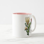 キュートカメレオンフローラブーケ植物芸術 ツートーンマグカップ (正面右)