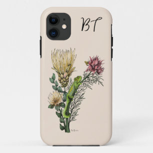 キュートカメレオンフローラブーケ植物芸術 iPhone 11 ケース