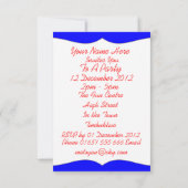 キュートカラフルおもしろいサーカスピエロジャグリング 招待状 (裏面)