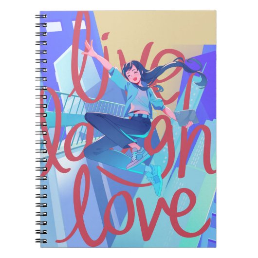 キュートカラフルでインスピレーションを得たデイリーノート ノートブック (正面)