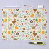 キュートカラフルとイースターシンボルシームレスパターン 薄葉紙 (クラフト)