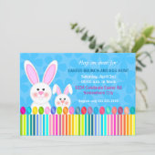 キュートカラフルとイースターバニー 招待状 (スタンド正面)