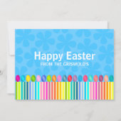 キュートカラフルとイースターバニー 招待状 (裏面)