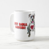 キュートカラフルとピットブルコーヒーマグ コーヒーマグカップ (正面左)