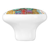 キュートカラフルとプードル セラミックノブ (側面)