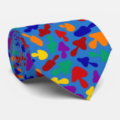 キュートカラフルなキノコ菌模様 ネクタイ (ロール)