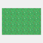 キュートカラフルなクリスマスツリー ラッピングペーパーシート (正面3)