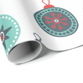 キュートカラフルなクリスマスボール ラッピングペーパー (ロールコーナー)