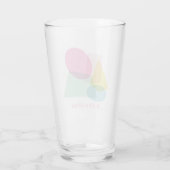 キュートカラフルなコラージュパーソナライズされた タンブラーグラス (裏面)