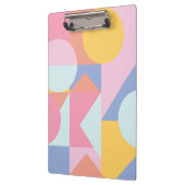 キュートカラフルな図形コラージアートワーク クリップボード (左)