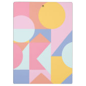 キュートカラフルな図形コラージアートワーク クリップボード (裏面)