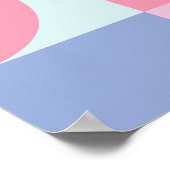 キュートカラフルな図形コラージアートワーク ポスター (角)