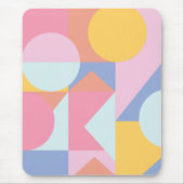 キュートカラフルな図形コラージアートワーク マウスパッド (正面)