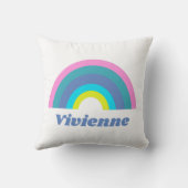 キュートカラフルな幾何学虹パーソナライズされた クッション (裏面)