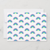 キュートカラフルな幾何学虹パーソナライズされた ノートカード (裏面)