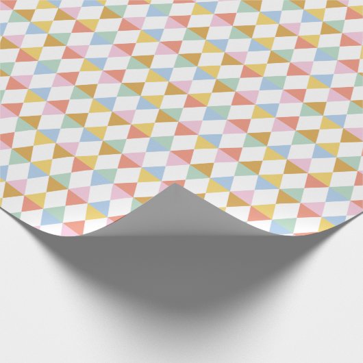 キュートカラフルアルギルオンホワイト ラッピングペーパー (角)