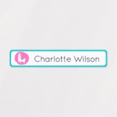 キュートカラフルアルパカ名前をカスタムするラベル防水 ラベル (デザイン1)