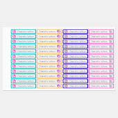 キュートカラフルアルパカ名前をカスタムするラベル防水 ラベル (シート)