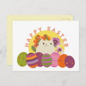 キュートカラフルイースター シーズンポストカード (正面/裏面)